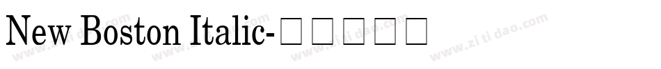 New Boston Italic字体转换